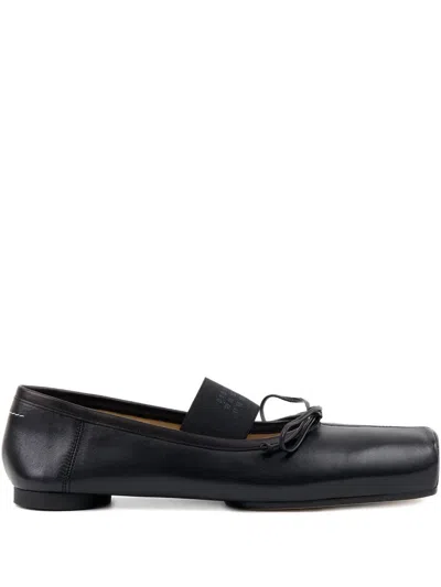 Mm6 Maison Margiela Sophisticated Leather Flats For Women In Blue