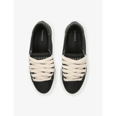 Numeris Mens  Eclipse Leather Trainers In Black