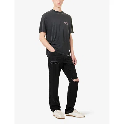 Represent T-shirt Duality Tee With Round Neck And Short Sleeves In Black Cotton Unisex In Black