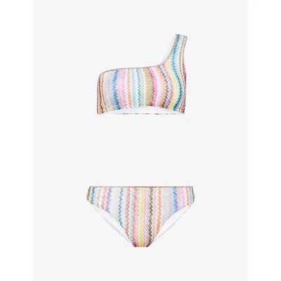 Missoni Degrade Lace One Shoulder Bikini Multicolour In Multi