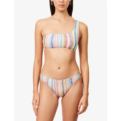 Missoni Degrade Lace One Shoulder Bikini Multicolour In Multi