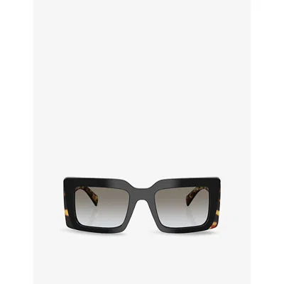 Prada 0pr D01s Oversized Square Frame Sunglasses In Black