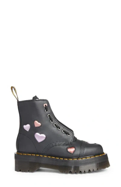 Dr. Martens Sinclair Hearts Platform Boot In Black