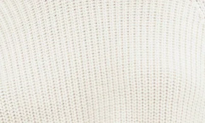 Mango Stripe Turtleneck Sweater In White