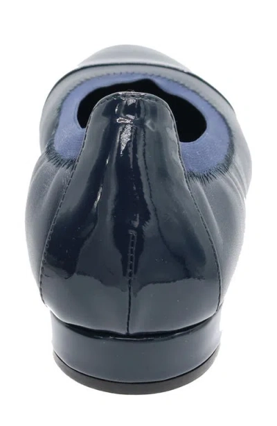 David Tate Nicole Cap Toe Flat In Blue
