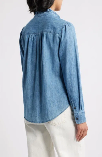 Caslon ® Ruffle Chambray Top In Multi