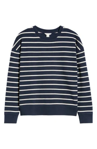 Caslon ® Stripe Pullover Sweatshirt In Blue