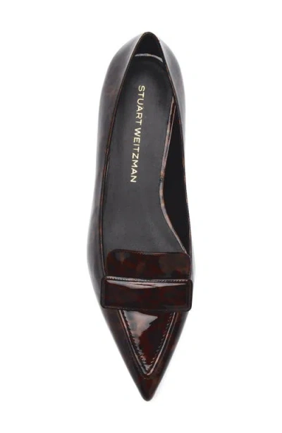 Stuart Weitzman Sovinnie Patent Loafer Flat In Brown