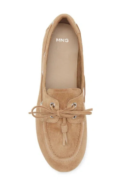 Mango Suede Driving Shoes In Sand