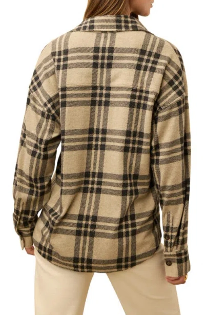 Faherty Legend Sweater Overshirt In Brown