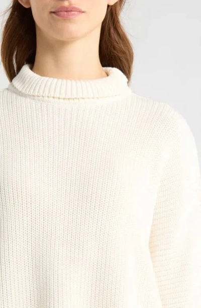 Frank & Eileen Montecito Turtleneck Sweater In White