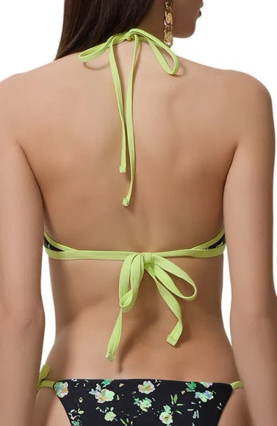 Afrm Mykonos Triangle Bikini Top In Multi