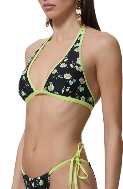 Afrm Mykonos Triangle Bikini Top In Multi