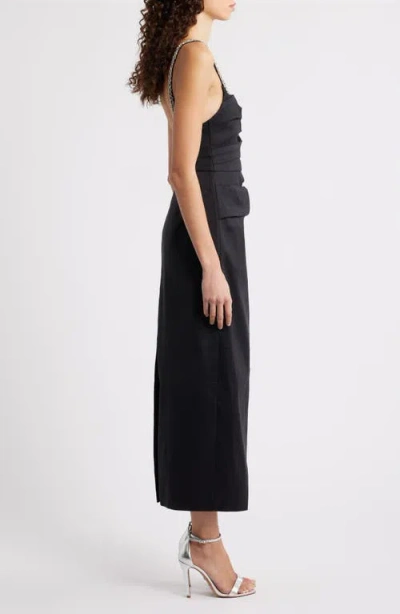 Acler Astonhall Rhinestone Cocktail Dress In Black
