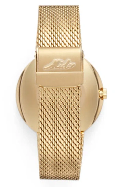 Mido Commander Automatic Mesh Strap Watch, 37mm In Gold