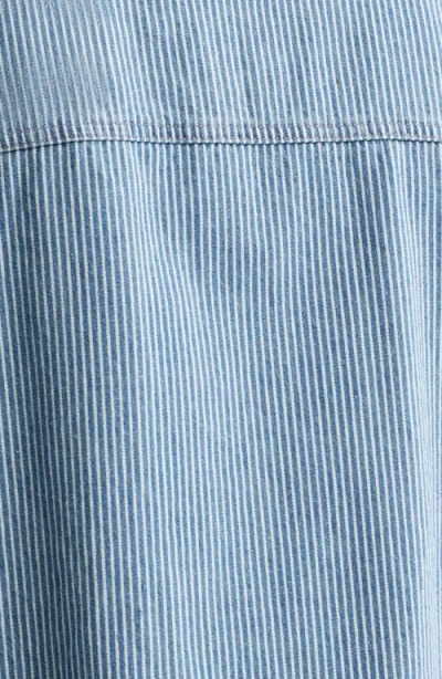 Bernardo Stripe Denim Jacket In Blue