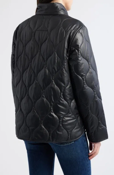 Sam Edelman Stand Collar Bomber Jacket In Black