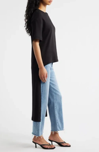 Mango Iris T-shirt Midi Dress In Black