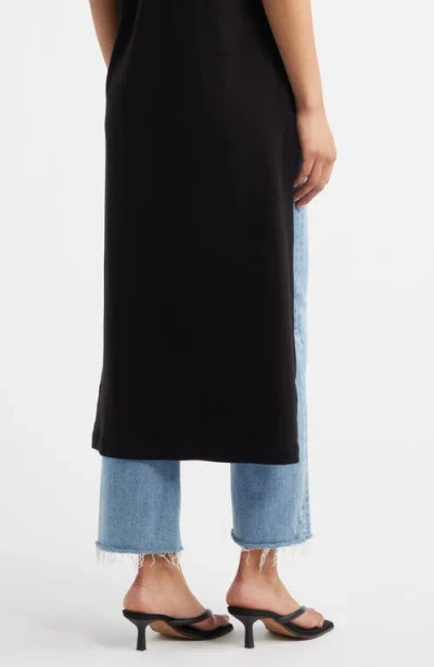 Mango Iris T-shirt Midi Dress In Black