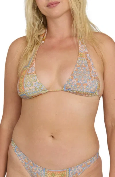 Billabong Take It Back Triangle Bikini Top In Blue
