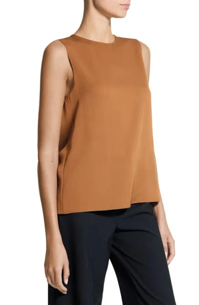 Theory Sleeveless Silk Blouse In Orange