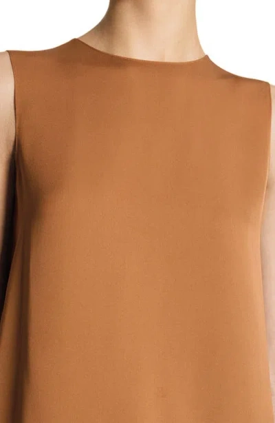 Theory Sleeveless Silk Blouse In Orange