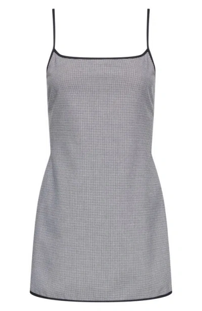 Lioness Voyage Mini Dress Noir Gingham In Multi