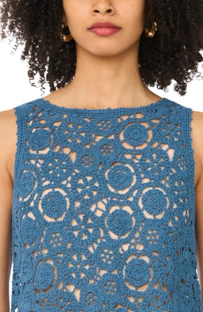 1.state Open Knit Tank In Blue