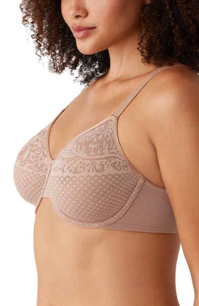 Wacoal Visual Effects Unlined Underwire Minimizer Bra In Brown