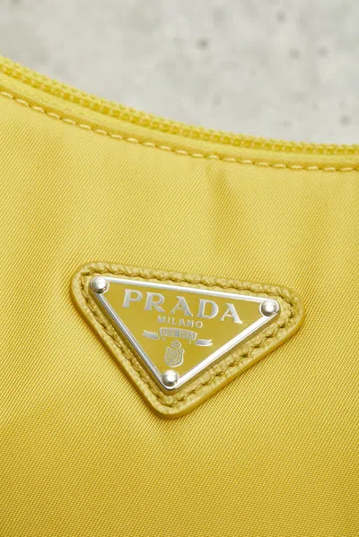Pre-owned Prada Re-edition 2000 Re-nylon Shoulder Bag In Yellow