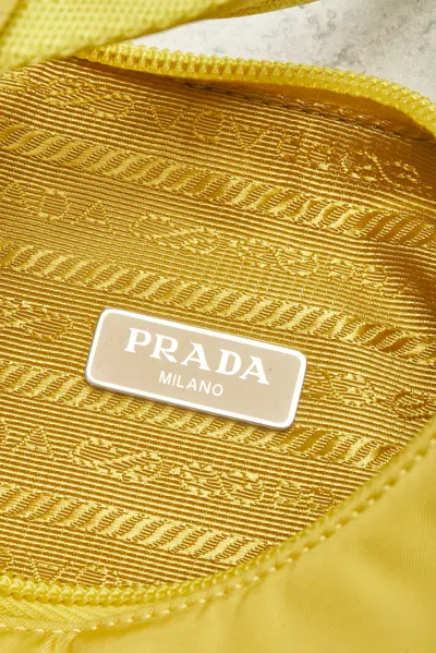 Pre-owned Prada Re-edition 2000 Re-nylon Shoulder Bag In Yellow