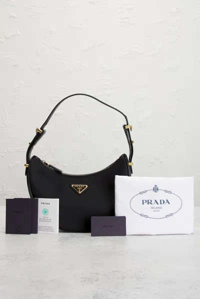 Pre-owned Prada Arque Shoulder Bag In Black