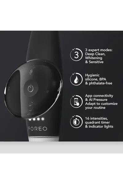 Foreo Issa 4 Plus Smart Hybrid Silicone Sonic Toothbrush In Black