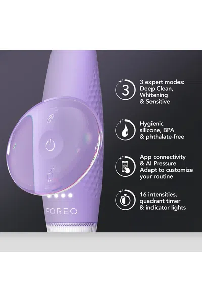 Foreo Issa 4 Plus Smart Hybrid Silicone Sonic Toothbrush In Purple