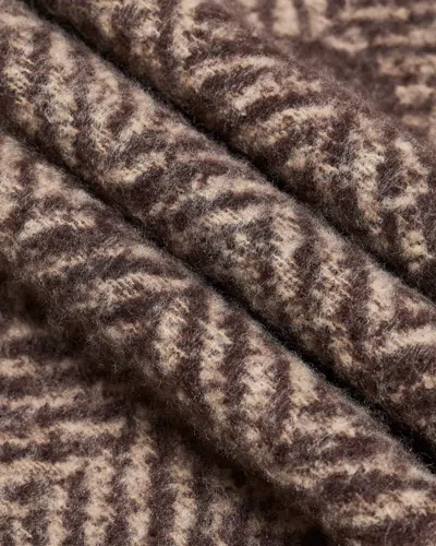 Armani Exchange Stole Herringbone Pattern In Brown