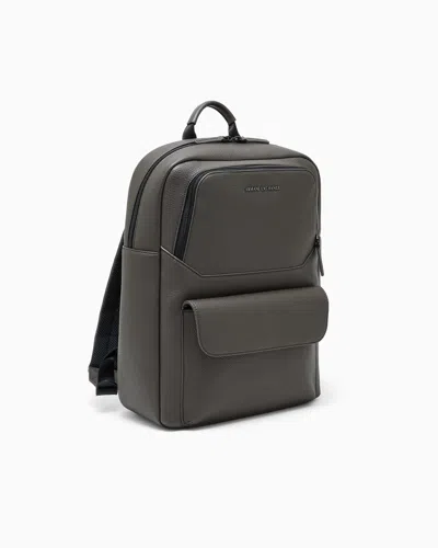 Armani Exchange Backpack With Outside Coating In Brown