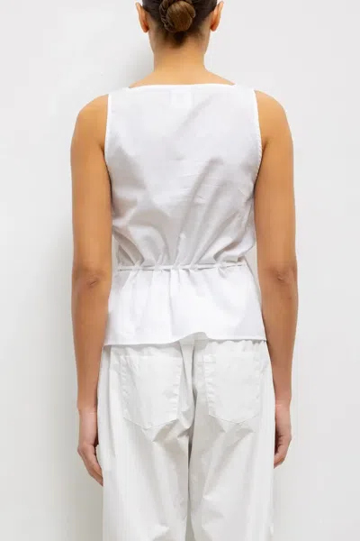 Leset Yoko Drawstring Tank In White