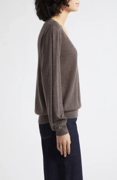 Johnstons Of Elgin Beatrice Superfine Cashmere Sweater In Gray
