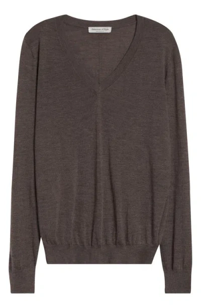 Johnstons Of Elgin Beatrice Superfine Cashmere Sweater In Gray
