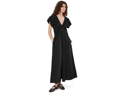 Faherty Coastal Poplin Bondhi Dress In Black