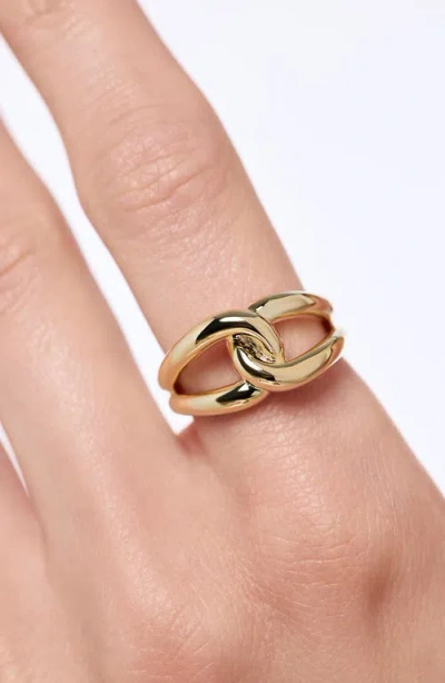 Ana Luisa Violet Loop Statement Ring In Gold