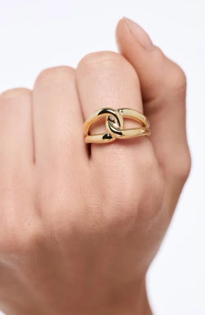 Ana Luisa Violet Loop Statement Ring In Gold