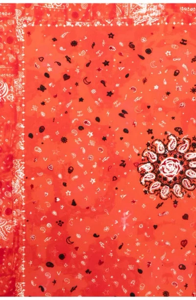 Zadig & Voltaire Womens Passion Blondie Bandana-print Silk Scarf In Red