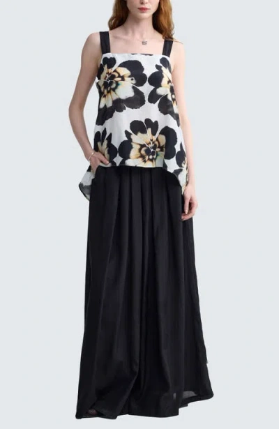 Luukaa Auralie Wide-leg Fluid Pants In Multi