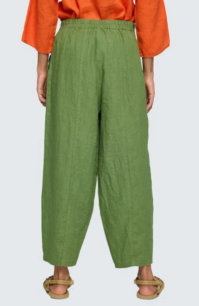 Luukaa Zenya Solid Linen Pants In Multi