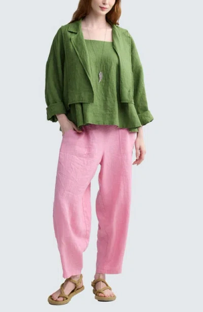 Luukaa Zenya Solid Linen Pants In Multi