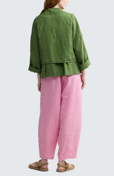 Luukaa Zenya Solid Linen Pants In Multi