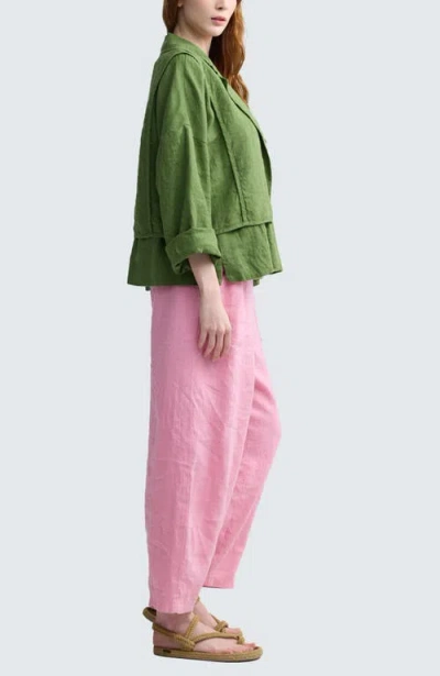 Luukaa Zenya Solid Linen Pants In Multi