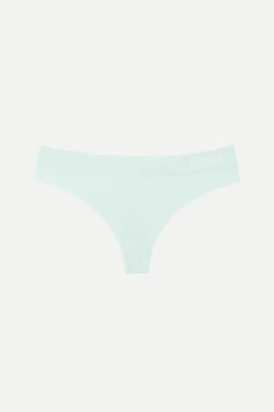 Ldma Low Hide Ribbed Thong In Green