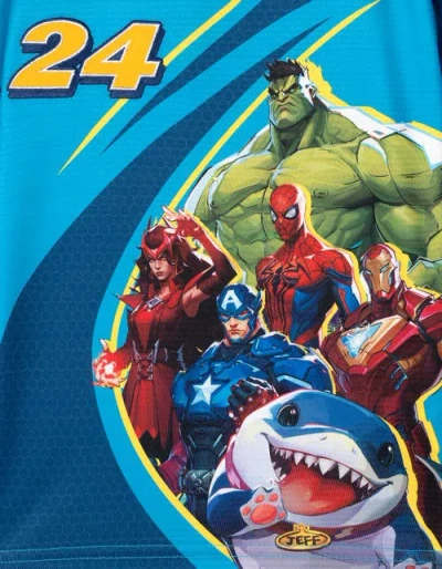 Marvel Athletic Short Sleeve Tee In Blue